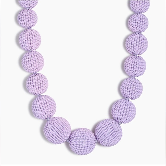 J. Crew Jewelry - J.Crew beaded orb statement necklace in the color light purple lilac